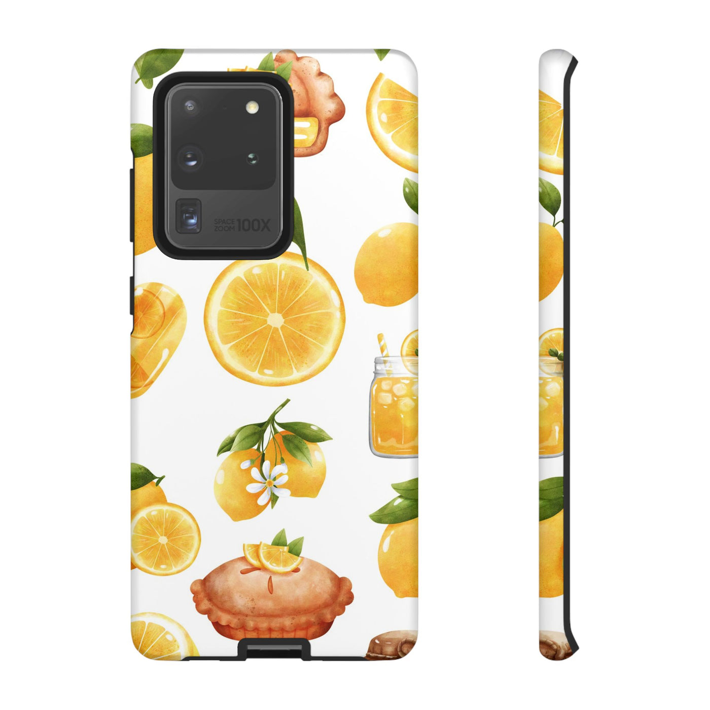 Impact Resistant, Lemon Fruit Pie, Cute Phone Cases for Samsung S24, S23, S22, S21, IPhone 15 pro Iphone 14 pro Iphone 13 IPhone 12 Iphone 11