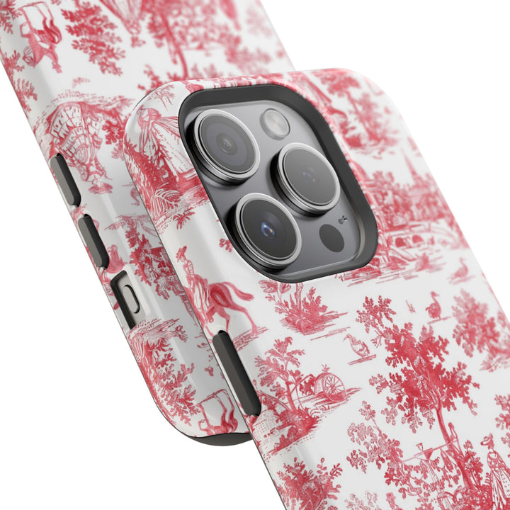 Magsafe French Toile Personalized Initial Custom Gift for Her Cute Phone Cases for Iphone 16 Pro Max | iPhone 15 Case | iPhone 15 Pro Max Case, Iphone 14, 13, 12, 11, 10, 8, 7 - Studio40ParkLane