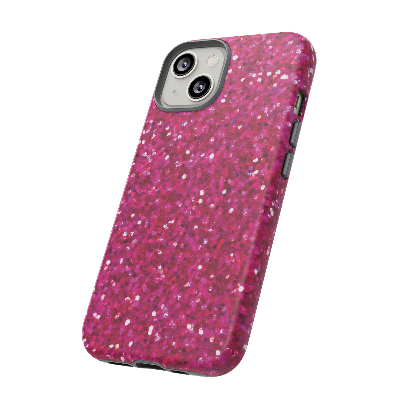 Faux Muted Pink Play on Glitter Effect Cute Phone Case, for IPhone 16 pro Max | Iphone 15, Iphone 14, IPhone 13 Case, 11 8 7, Samsung Galaxy S24, S23, S22, S21, 2 Layer Protection