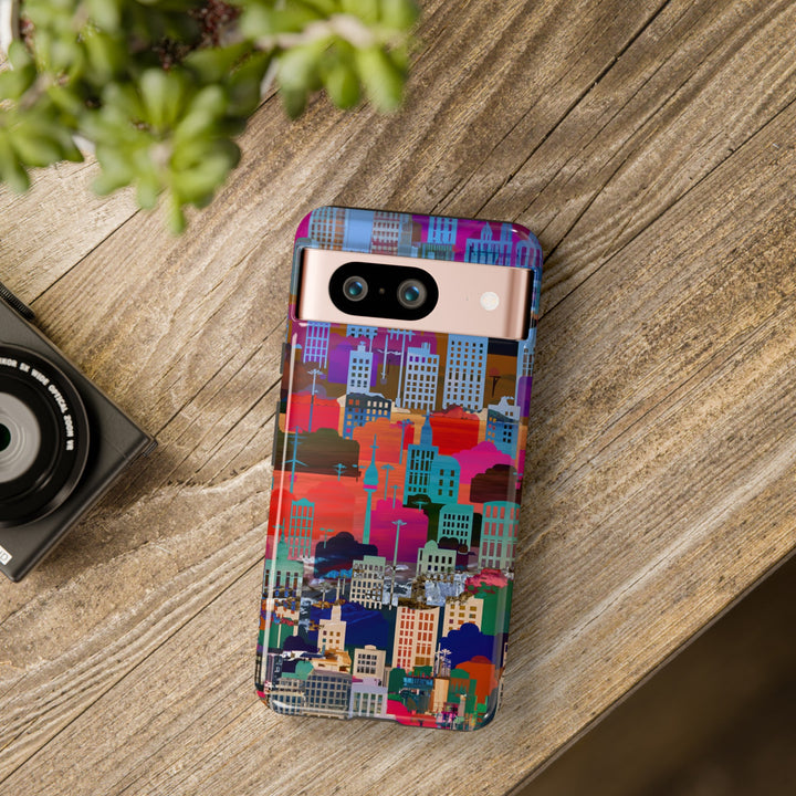 Cute Samsung Case | Cool Iphone Case | Summer City Skyline, Samsung S24, S23, S22, S21, IPhone 15 Case | Iphone 14 Case, Iphone 13 Case - Studio40ParkLane