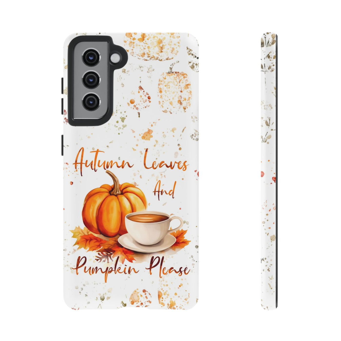 Impact Resistant, Fall Leaves Pumpkin Pie, Cute Phone Cases for Samsung S24, S23, S22, S21, IPhone 15 pro Iphone 14 pro Iphone 13 IPhone 12 Iphone 11