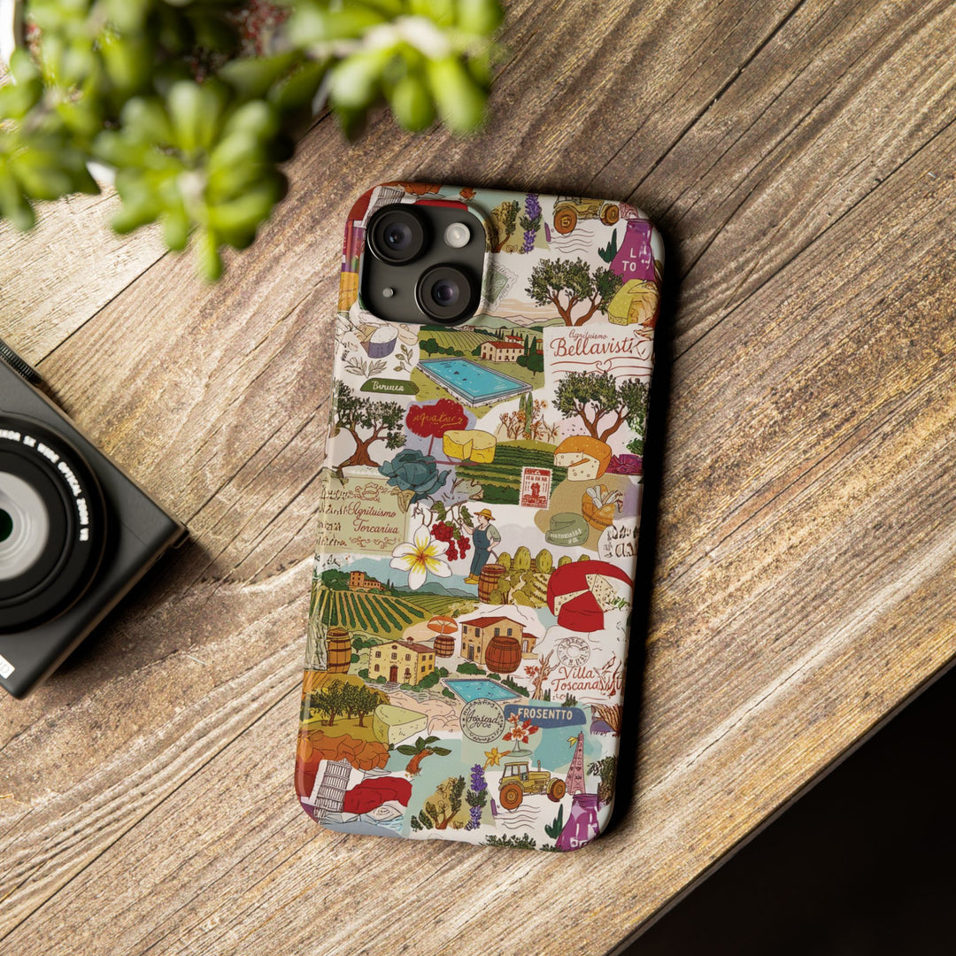 Slim Italy Tuscany Coquette Collage Cute Phone Case for Iphone 17 - | iPhone 16 Pro Max Case | iPhone 15 Case Iphone 14 13 12 11 10 9 8 7 - Studio40ParkLane