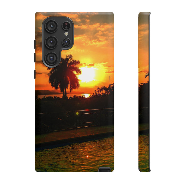 Cute Samsung Case | Cool Iphone Case | Summer Jamaica Pool Sunset, Samsung S24, S23, S22, S21, IPhone 15 Case | Iphone 14 Case, Iphone 13 Case - Studio40ParkLane