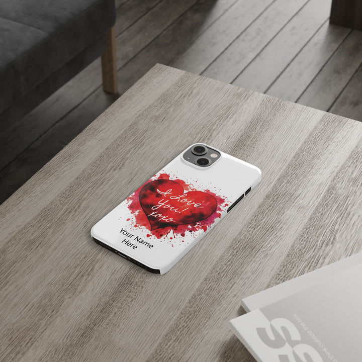 Slim Custom Personalized Valentine Love Gift for Her Cute Phone Cases for Iphone 16 Pro Max | iPhone 15 Case | iPhone 15 Pro Max Case, Iphone 14, 13, 12, 11, 10, 8, 7 - Studio40ParkLane