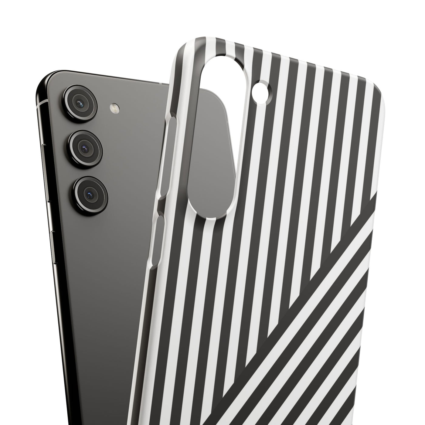 Aesthetic Black White Stripes Cute Phone Case Sleek Snap - For iPhone 17 Pro Max iPhone 16 Pro iPhone 15 Iphone 14 Plus 13 Pro 12 11 10 Gift - Studio40ParkLane