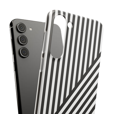 Aesthetic Black White Stripes Cute Phone Case Sleek Snap - For iPhone 17 Pro Max iPhone 16 Pro iPhone 15 Iphone 14 Plus 13 Pro 12 11 10 Gift - Studio40ParkLane
