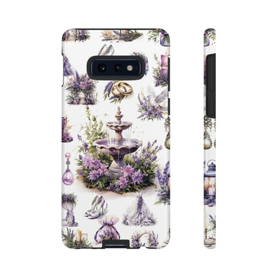 Impact Resistant, Lavender Wedding, Cute Phone Cases for Samsung S24, S23, S22, S21, IPhone 15 pro Iphone 14 pro Iphone 13 IPhone 12 Iphone 11