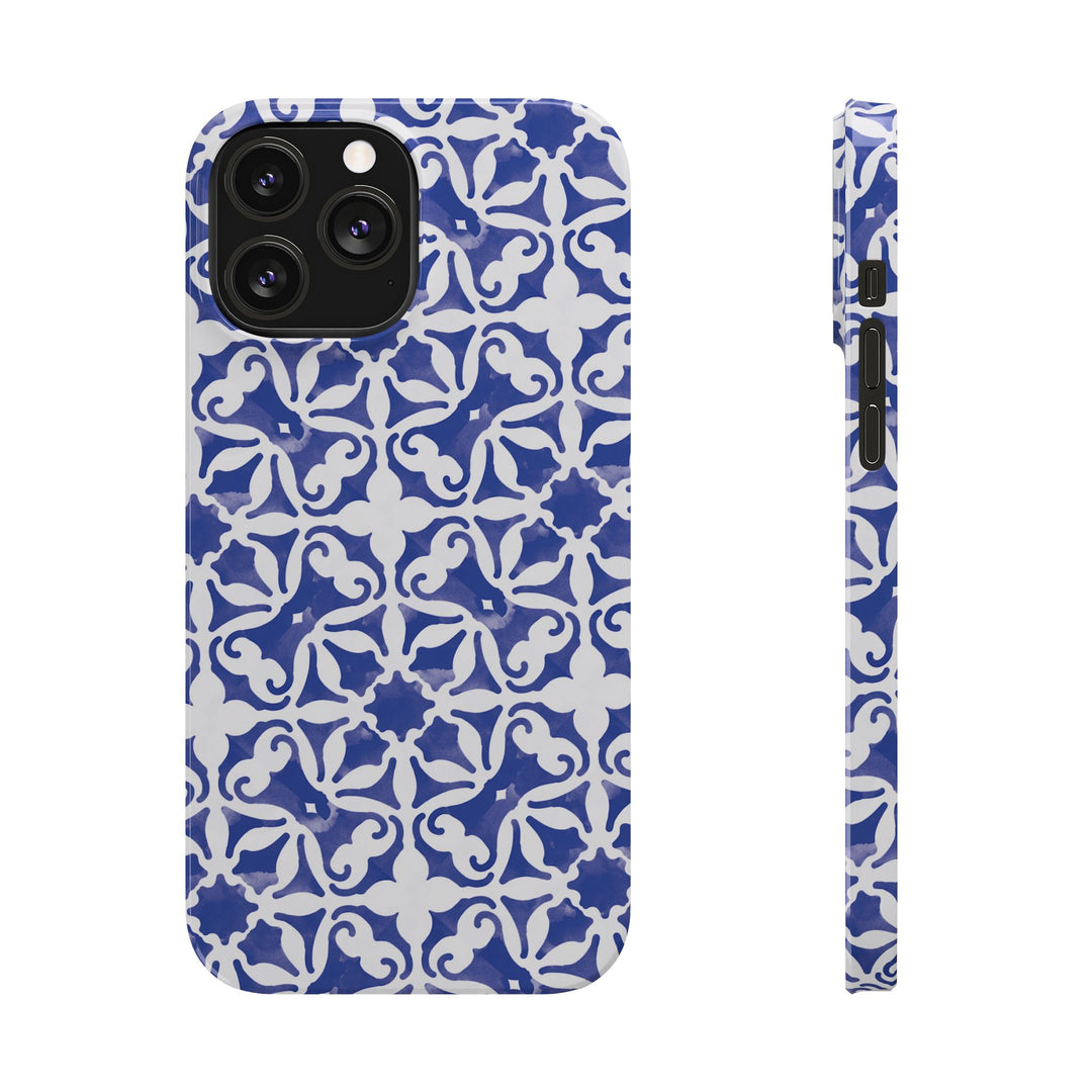 Slim Blue Mosaic Gift for Her Cute Phone Cases for Iphone 16 Case | iPhone 15 Case | iPhone 15 Pro Max Case, Iphone 14, Iphone 14 Pro Max, Iphone 13, 11,10,8,7 - Studio40ParkLane