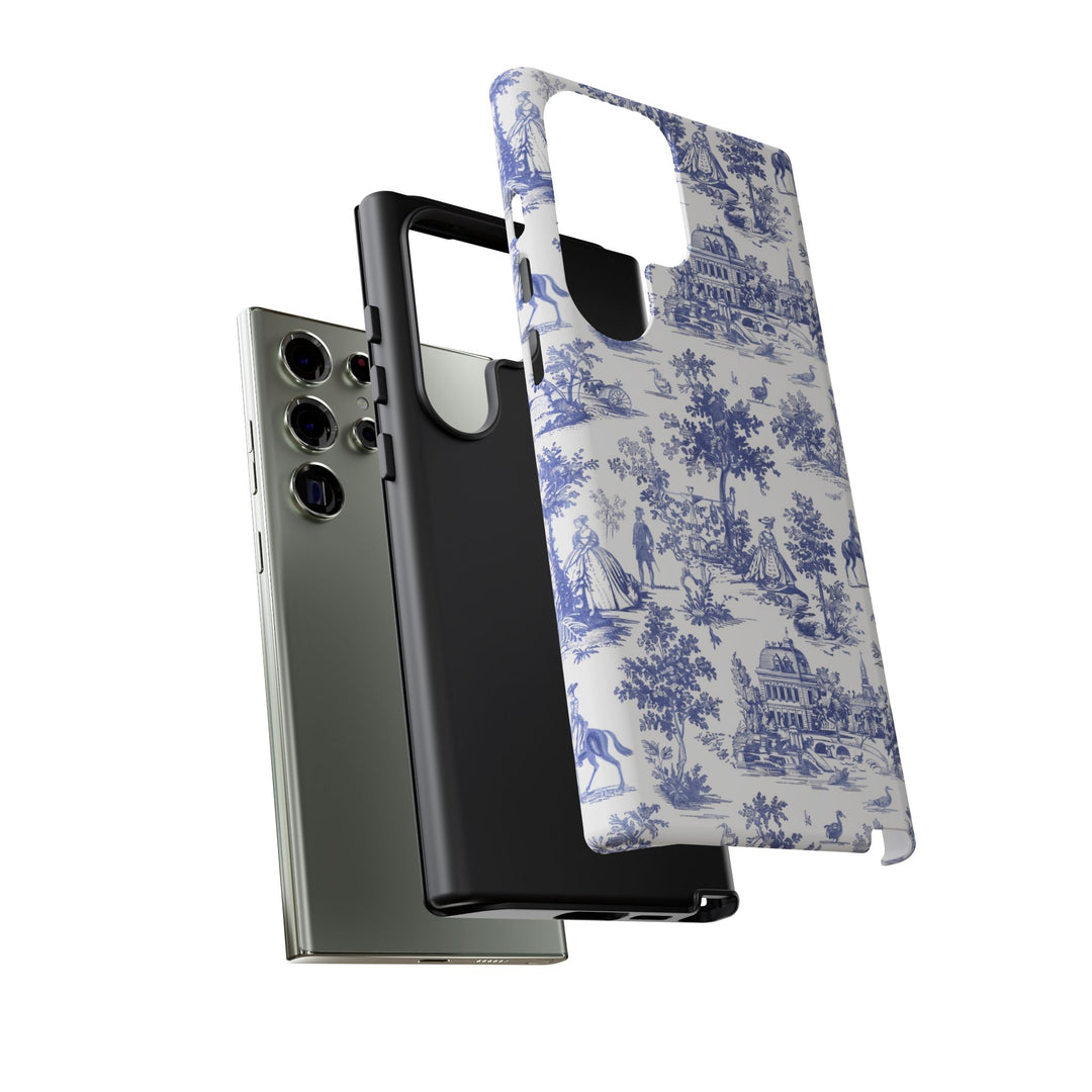 French Toile Premium Tough Phone Case, Timeless Cute Phone Case for Samsung Galaxy S25 S24 S23 Ultra &amp; iPhone 16 15 Pro Max - Studio40ParkLane
