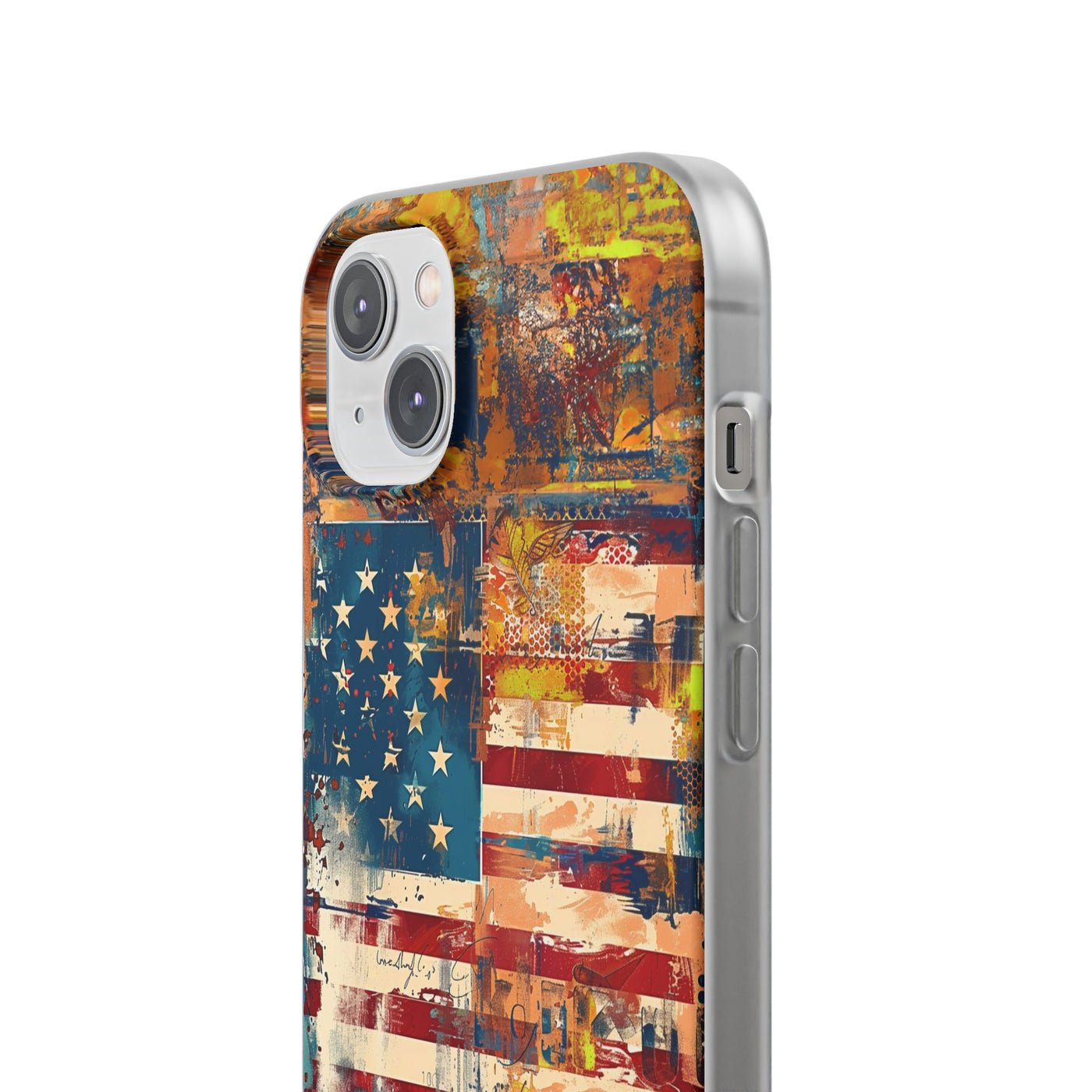 Cute Flexi Phone Cases, US Flag Abstract, Compatible with Samsung Galaxy S23, Samsung S22, Samsung S21, Samsung S20, Galaxy S20 Ultra