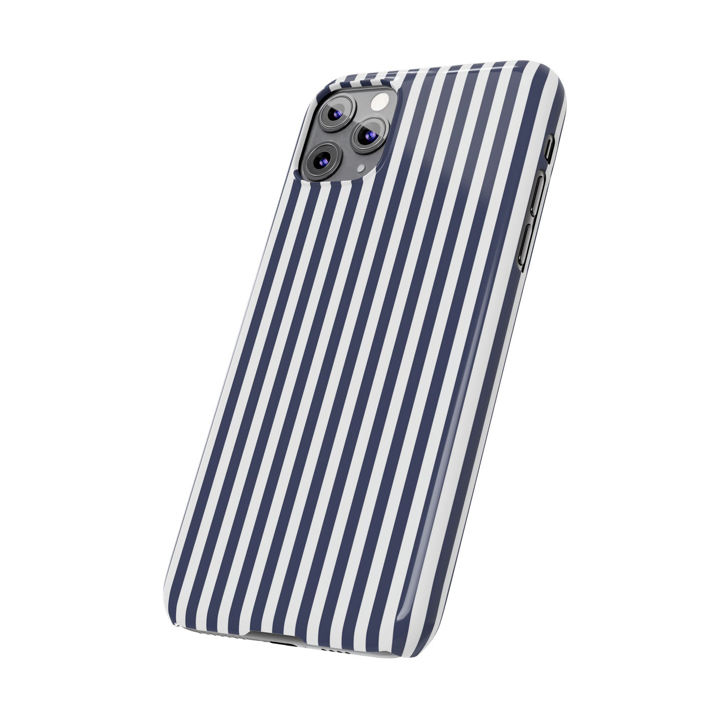 Slim Navy Blue Striped Cute Phone Case for Iphone 16 - | iPhone 15 Pro Max Case | iPhone 14 Case Iphone 13 12 11 10 9 8 7 XS X Gift for Her - Studio40ParkLane