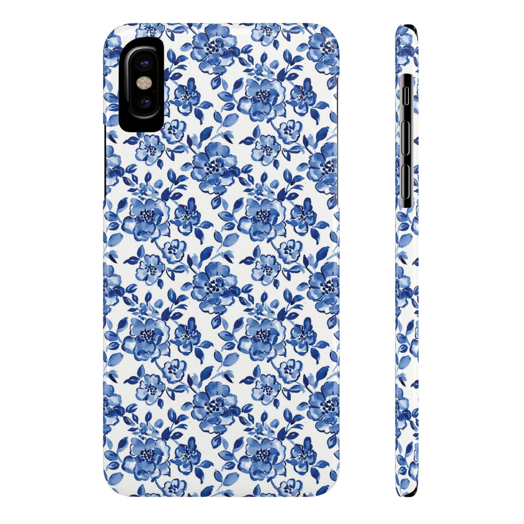 Slim Blue Chinoiserie Gift for Her Cute Phone Cases for Iphone 16 Pro Max | iPhone 15 Case | iPhone 15 Pro Max Case, Iphone 14, Iphone 14 Pro Max, Iphone 13 12 11 8 7 - Studio40ParkLane