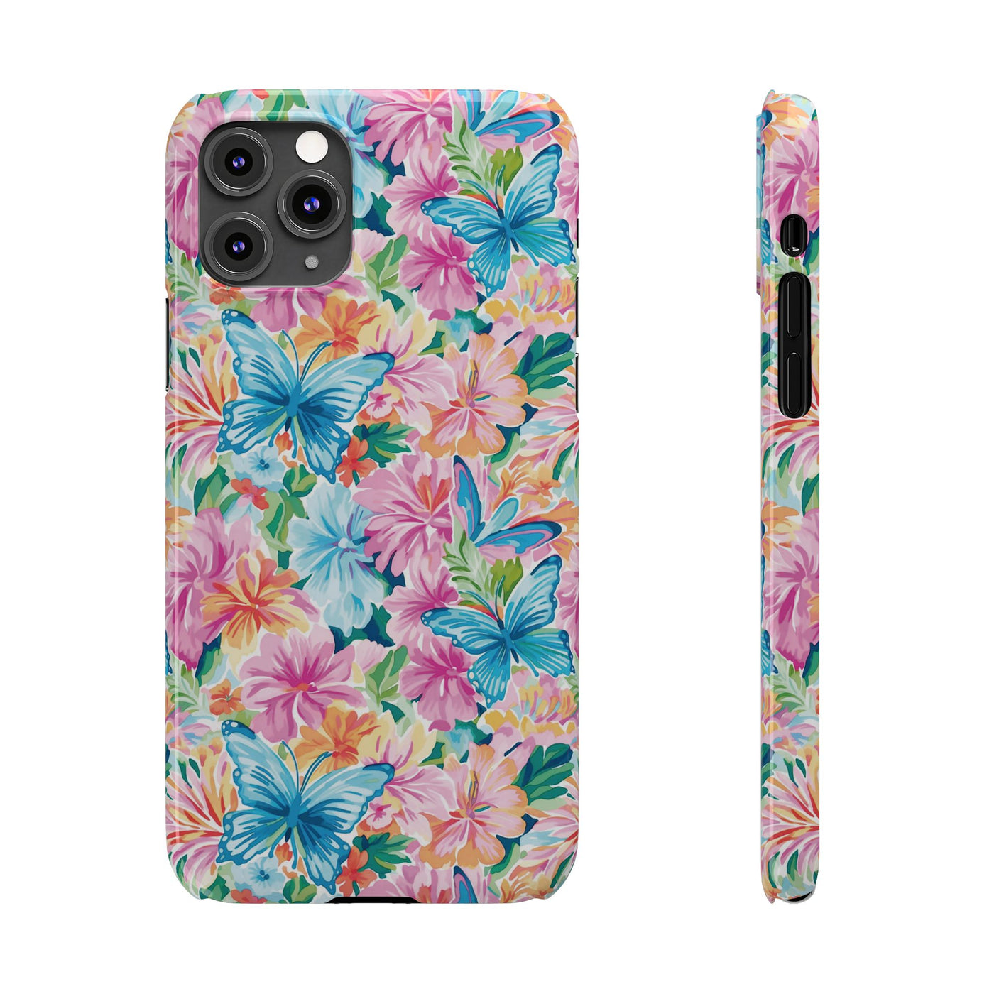 Slim Butterflies Flowers Gift for Her Cute Phone Cases for Iphone 16 Pro Max | iPhone 15 Case | iPhone 15 Pro Max Case, Iphone 14, 13, 12, 11, 10, 8, 7