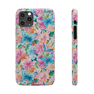 Slim Butterflies Flowers Gift for Her Cute Phone Cases for Iphone 16 Pro Max | iPhone 15 Case | iPhone 15 Pro Max Case, Iphone 14, 13, 12, 11, 10, 8, 7