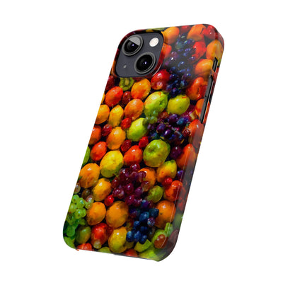 Slim Cute Phone Cases for Iphone  | iPhone 15 Case | iPhone 15 Pro Max Case, Iphone 14, Iphone 14 Pro Max, Iphone 13, Summer Assorted Fruits