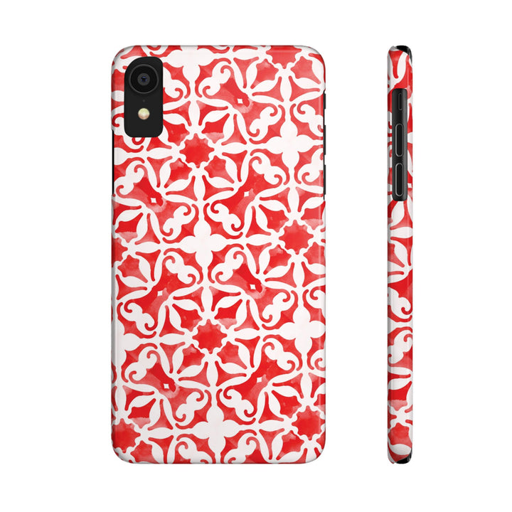 Slim Red Mosaic Gift for Her Cute Phone Cases for Iphone 16 Case | iPhone 15 Case | iPhone 15 Pro Max Case, Iphone 14, Iphone 14 Pro Max, Iphone 13, 12, 11, 10, 8,7 - Studio40ParkLane
