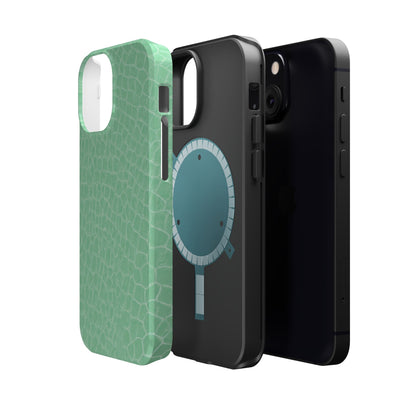 Non Leather Mint Color Pattern Magsafe Cute Phone Case for Iphone Gift for Her, | iPhone 15 Case | iPhone 15 Pro Max Case, Iphone 14, Iphone 14 Pro Max, Iphone 13, Iphone 16 - Studio40ParkLane