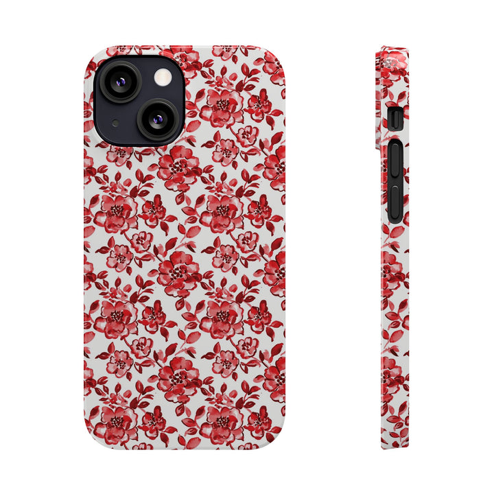 Slim Red Chinoiserie Gift for Her Cute Phone Cases for Iphone 16 Pro Max | iPhone 15 Case | iPhone 15 Pro Max Case, Iphone 14, Iphone 14 Pro Max, Iphone 13 12 11 8 7 - Studio40ParkLane