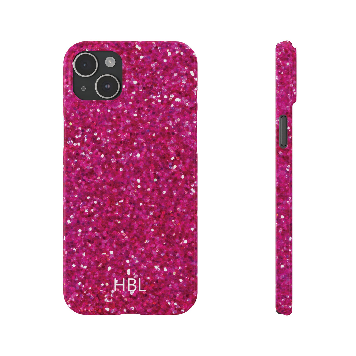 Slim Personalized Muted Pink Faux Play on Glitter Effect Cute Phone Cases for Iphone 16 Pro Max | iPhone 15 Case | iPhone 15 Pro Max Case, Iphone 14, Iphone 14 Pro Max, Iphone 13 12 11 8 7