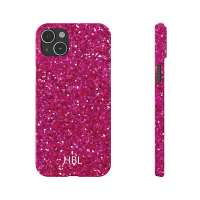 Personalized Slim Muted Pink Faux Play on Glitter Effect Cute Phone Cases for Iphone 16 Pro Max | iPhone 15 Case | iPhone 15 Pro Max Case, Iphone 14, Iphone 14 Pro Max, Iphone 13 12 11 8 7