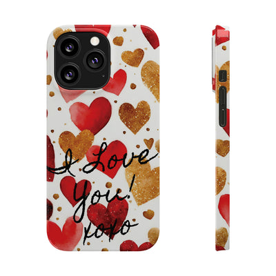 Slim Cute iPhone Cases - | iPhone 15 Case | iPhone 15 Pro Max Case, Iphone 14 Case, Iphone 14 Pro Max, Iphone 13, Valentine Hearts Love