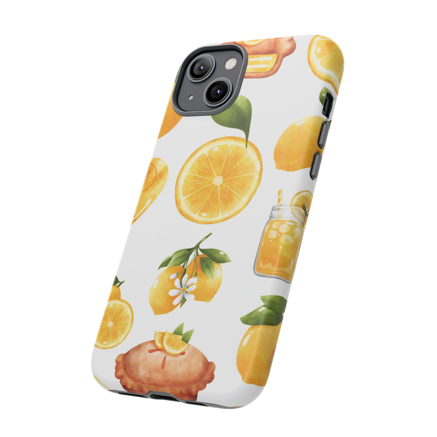 Impact Resistant, Lemon Fruit Pie, Cute Phone Cases for Samsung S24, S23, S22, S21, IPhone 15 pro Iphone 14 pro Iphone 13 IPhone 12 Iphone 11