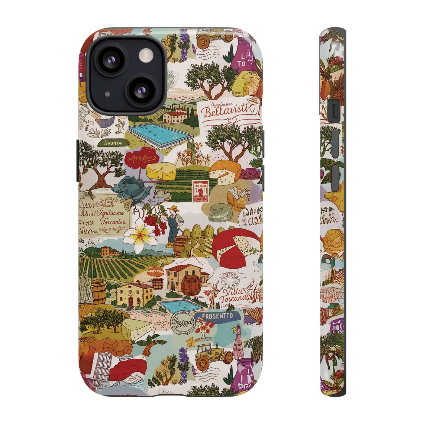 Italy Tuscany Coquette Collage Tough Premium Phone Case - For iPhone 17 Pro Max iPhone 16 Pro iPhone 15 Iphone 14 Plus 13 Pro 12 11 10 XR - Studio40ParkLane
