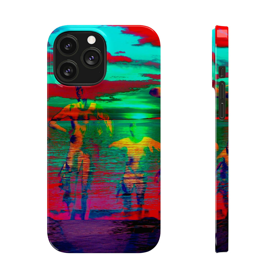 Slim Cute Phone Cases for Iphone - | iPhone 15 Case | iPhone 15 Pro Max Case, Iphone 14 Case, Iphone 14 Pro Max, Iphone 13, Sunset Mystery Dance - Studio40ParkLane