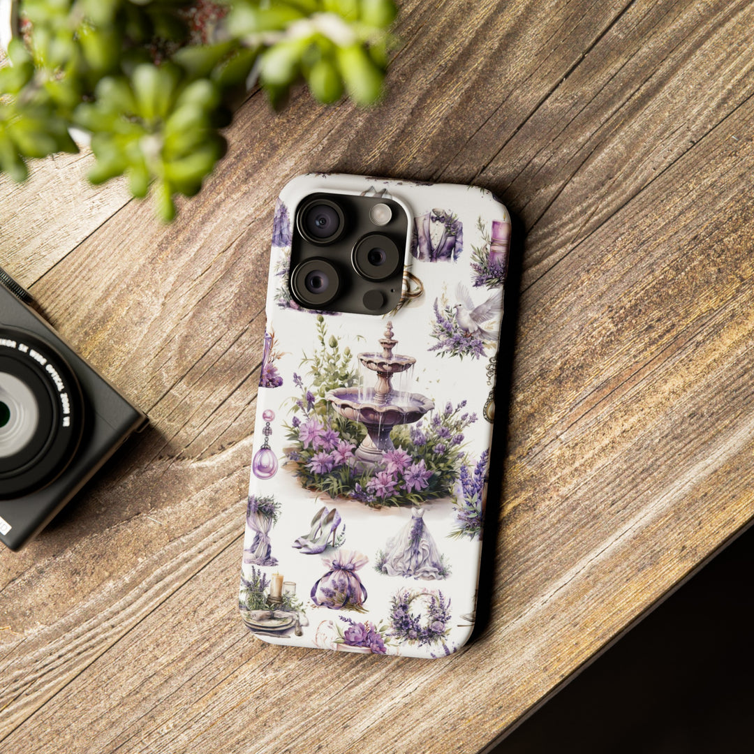 Slim Cute Phone Cases for Iphone | iPhone 15 Case | iPhone 15 Pro Max Case, Iphone 14, Iphone 14 Pro Max, Iphone 13, Lavender Wedding Theme - Studio40ParkLane
