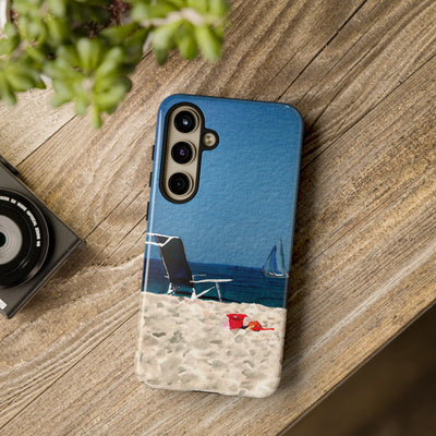 Cute Samsung Case | Cool Iphone Case | Summer Blue Beach Chair, Samsung S24, S23, S22, S21, IPhone 15 Case | Iphone 14 Case, Iphone 13 Case