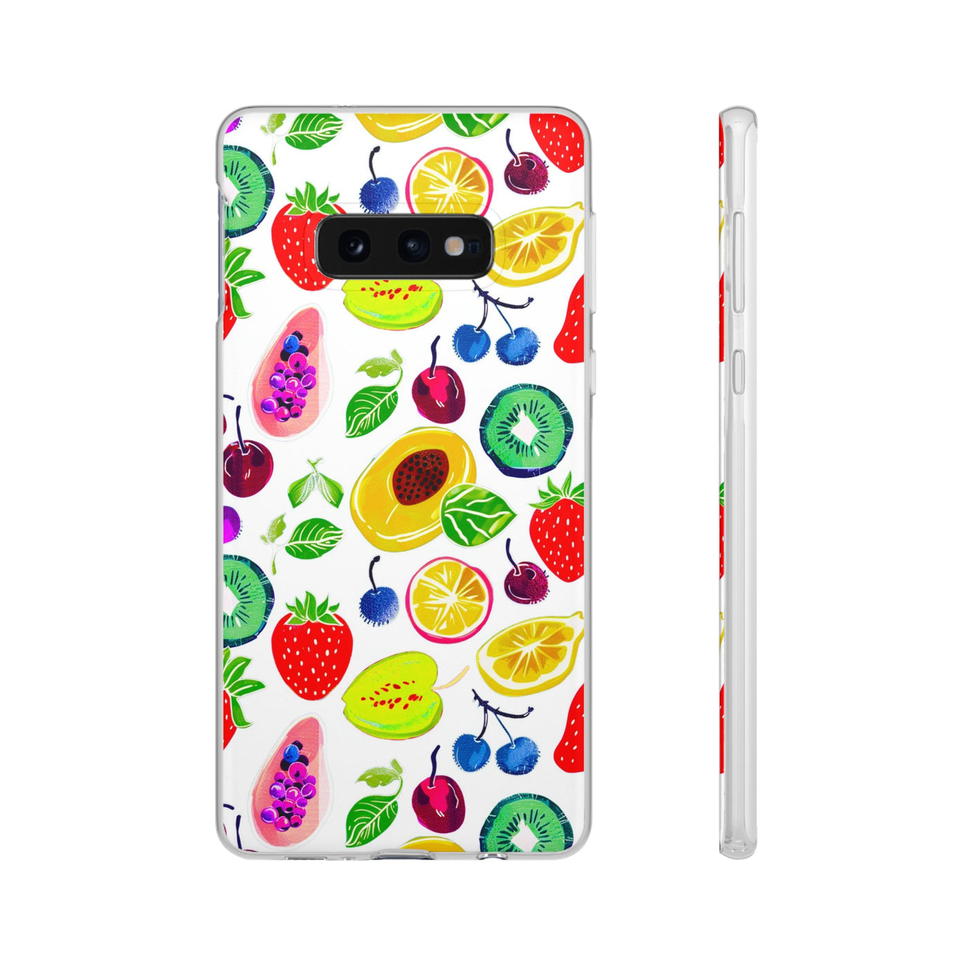 Cute Flexi Phone Cases, Summer Fruit Mix, Compatible with Samsung Galaxy S23, Samsung S22, Samsung S21, Samsung S20, Galaxy S20 Ultra