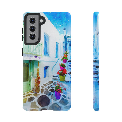 Impact Resistant, Greece House, Cute Phone Cases for Samsung S24, S23, S22, S21, IPhone 15 pro Iphone 14 pro Iphone 13 IPhone 12 Iphone 11