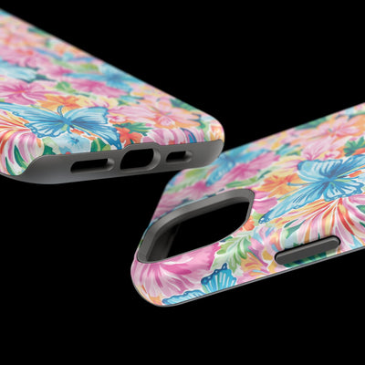Butterflies Flowers Magsafe Cute Phone Case for Iphone Gift for Her, iPhone 16 Case iPhone 15 Pro Max Case, Iphone 14, Iphone 14 Pro Max, 13, 12