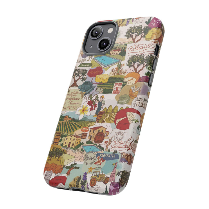 Italy Tuscany Coquette Collage Tough Premium Phone Case - For iPhone 17 Pro Max iPhone 16 Pro iPhone 15 Iphone 14 Plus 13 Pro 12 11 10 XR - Studio40ParkLane