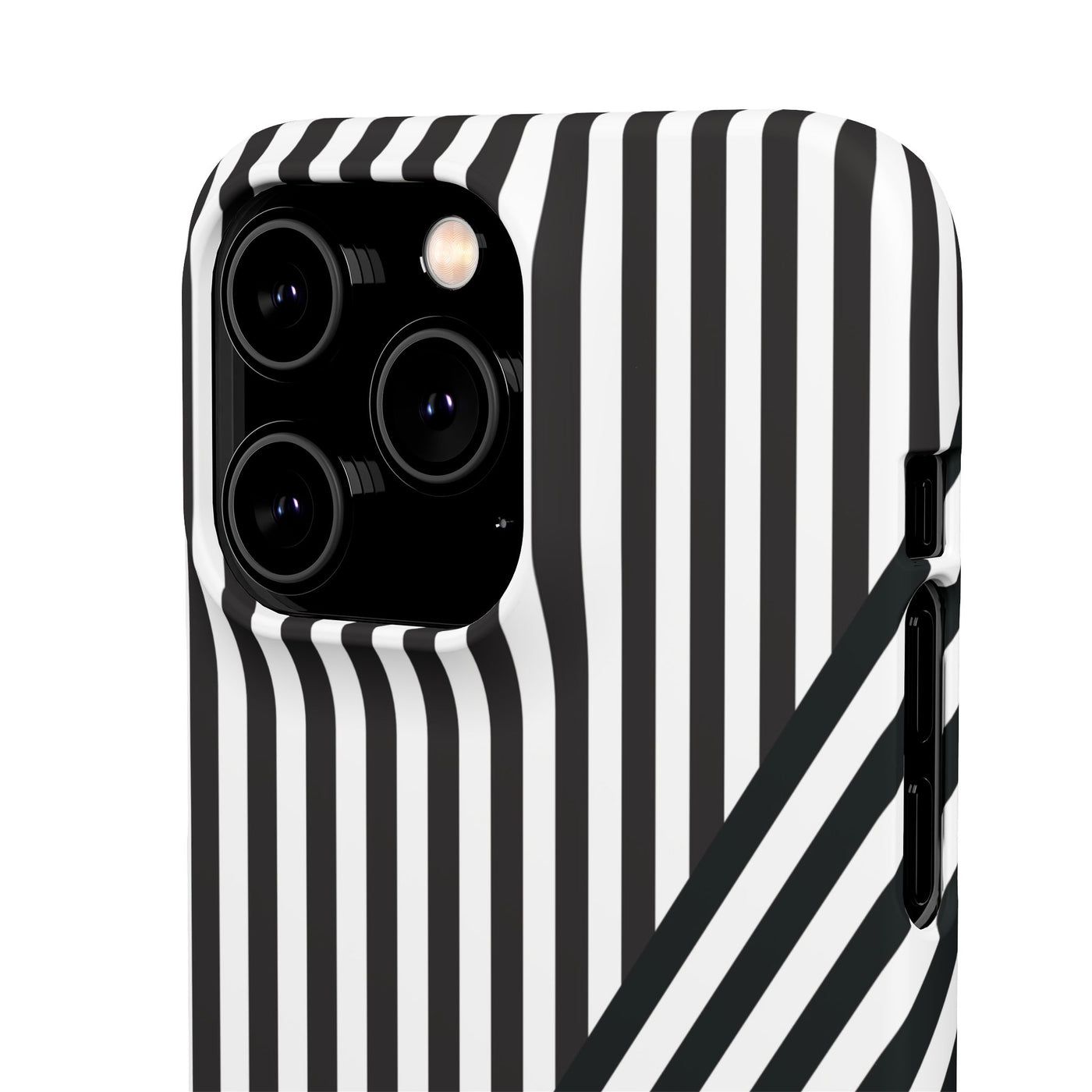 Aesthetic Black White Stripes Cute Phone Case Sleek Snap - For iPhone 17 Pro Max iPhone 16 Pro iPhone 15 Iphone 14 Plus 13 Pro 12 11 10 Gift - Studio40ParkLane