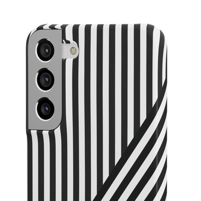 Aesthetic Black White Stripes Cute Phone Case Sleek Snap - For iPhone 17 Pro Max iPhone 16 Pro iPhone 15 Iphone 14 Plus 13 Pro 12 11 10 Gift - Studio40ParkLane