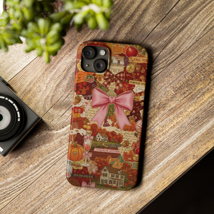 New England fall Coquette Collage Cute Phone Case for Iphone 16 - | iPhone 15 Pro Max Case | iPhone 14 Case Iphone 13 12 11 10 9 8 7 X XS - Studio40ParkLane