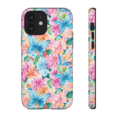 Premium Tough Butterflies Flowers Cute Phone Cases for Samsung S24, S23, S22, S21, S20, Plus and Ultra, Iphone 16 Pro Max,15, 14, 13, 12, 11, 10