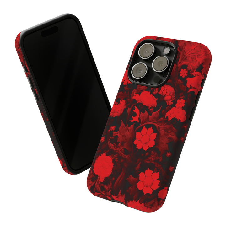 Cool Phone Case | Red Flowers, For iPhone 15 Case | iPhone 15 Pro Case, Iphone 14 Case, Iphone 14 Pro Max Case, Protective Iphone Case - Studio40ParkLane