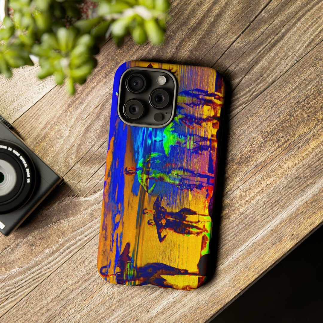 Cute IPhone Case | iPhone 15 Case | iPhone 15 Pro Max Case, Iphone 14 Case, Iphone 14 Pro Max Case IPhone Case for Art Lovers, Sunset Dance Blue Yellow - Studio40ParkLane