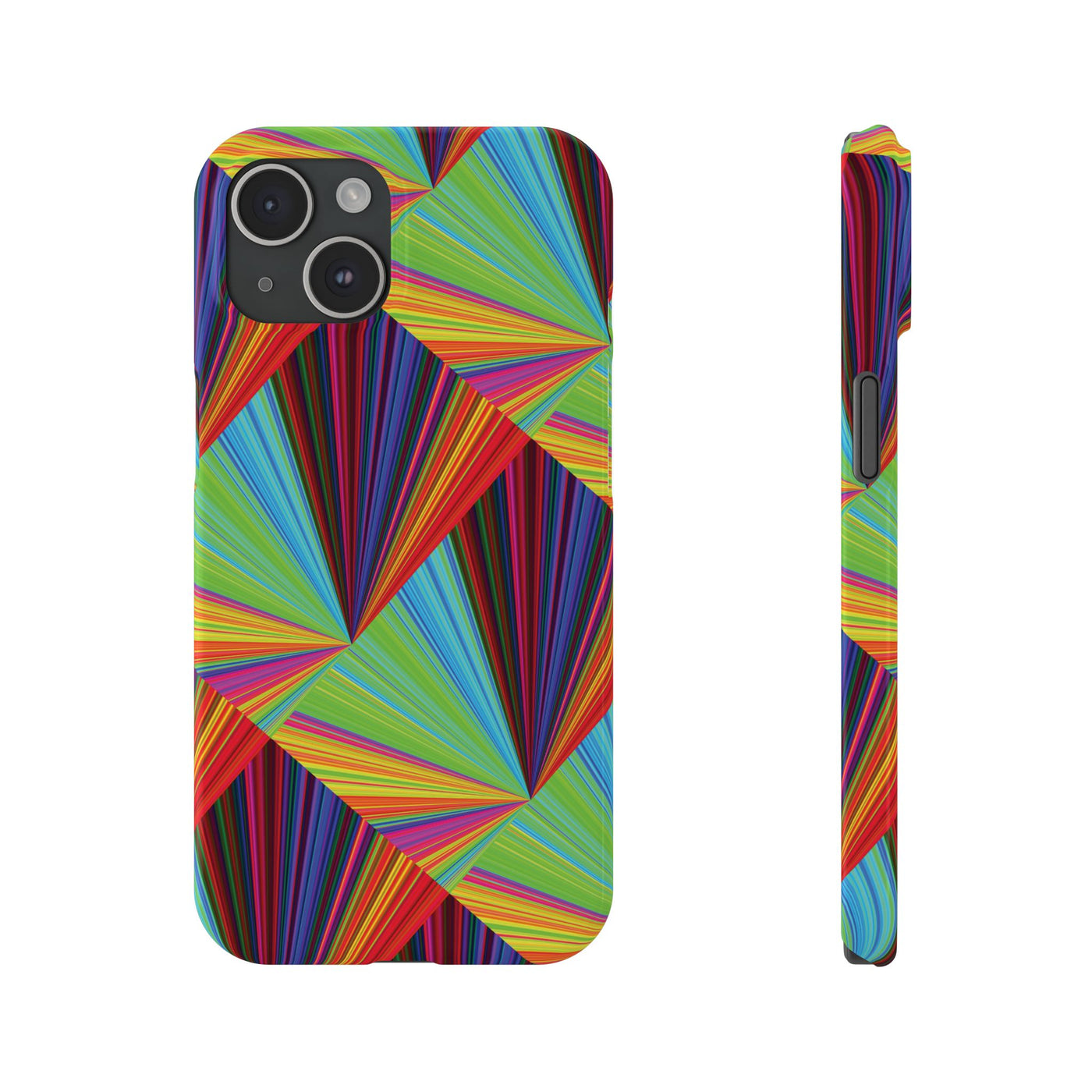 Slim Triangle Kaleidoscope Colors Gift for Her Cute Phone Cases for Iphone 16 Case | iPhone 15 Case | iPhone 15 Pro Max Case, Iphone 14, Iphone 14 Pro Max, Iphone 13, 12, 11, 10, 8,7