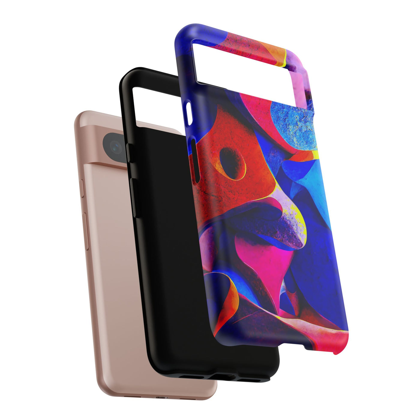 Impact Resistant, Abstract Shapes, Cute Phone Cases for Samsung S24, S23, S22, S21, IPhone 15 pro Iphone 14 pro Iphone 13 IPhone 12 Iphone 11