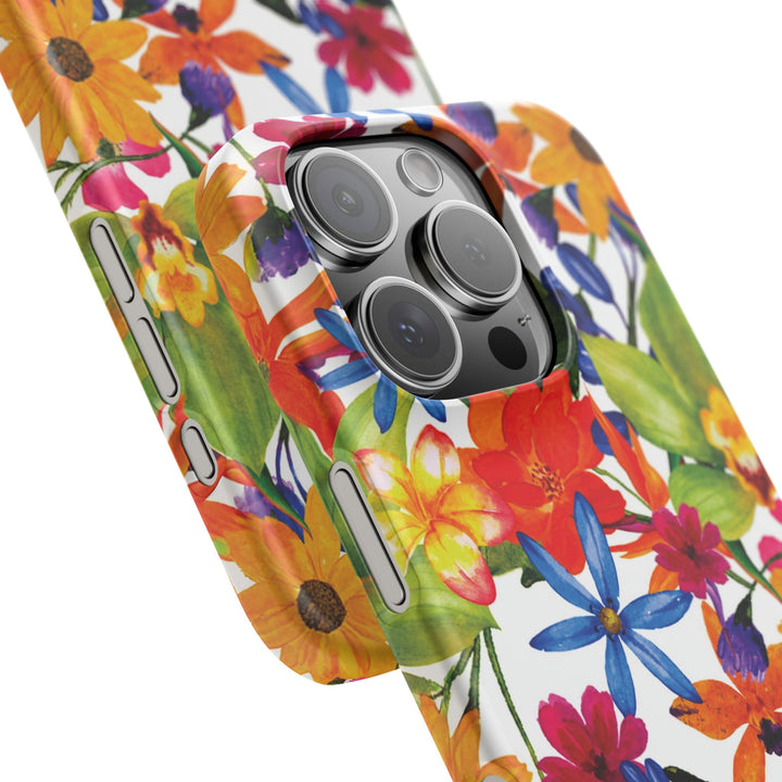 Sleek Snap Colorful Flowers Cute Phone Case for iPhone 16 15 14 13 12 11 X Xs Max Xr Pro Plus Samsung Galaxy S24 S23 S22 S21 S20 Note Ultra