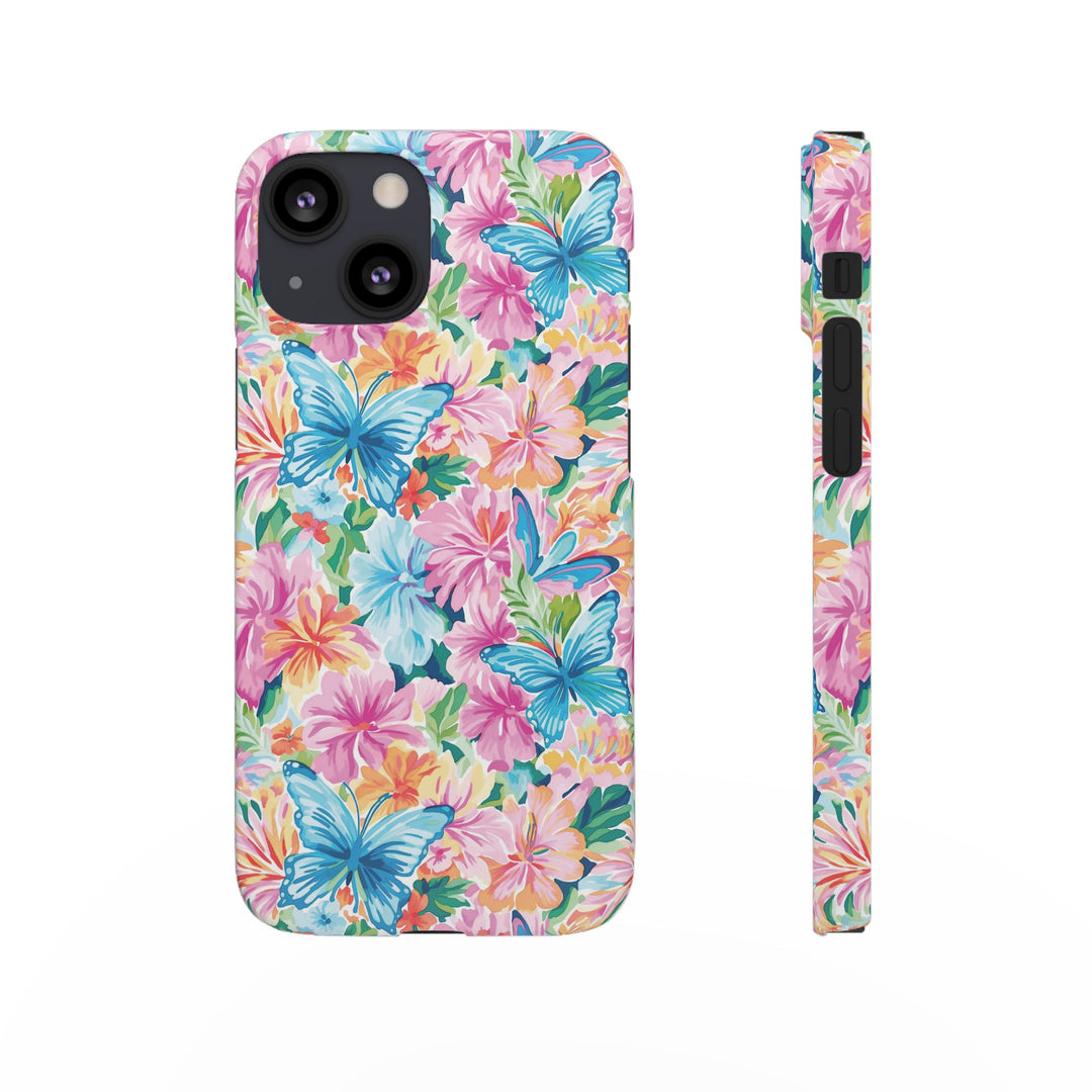 Sleek Snap Butterflies Flowers Cute Phone Case for iPhone 16 15 14 13 12 11 X Xs Max Xr Pro Plus Samsung Galaxy S24 S23 S22 S21 S20 Ultra
