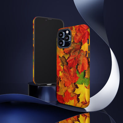 Fall Leaves Impact Resistant, Cute Phone Cases for Samsung S24, S23, S22, S21, IPhone 15 pro Iphone 14 pro Iphone 13 IPhone 12 Iphone 11