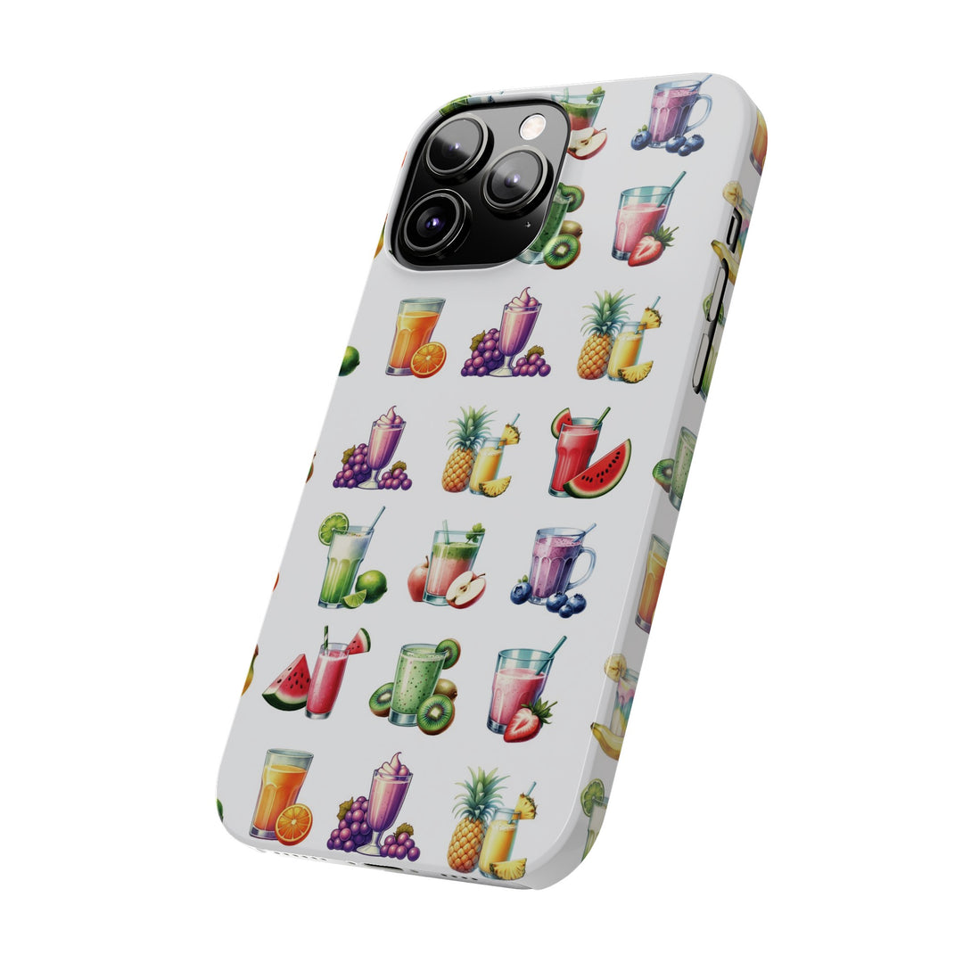 Slim Cute Phone Cases for Iphone - | iPhone 15 Case | iPhone 15 Pro Max Case, Iphone 14 Case, Iphone 14 Pro Max, Iphone 13, Tropical Summer Fruit Cocktail - Studio40ParkLane