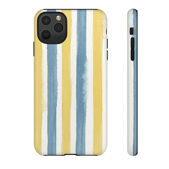 Tough Cute Yellow Stripes Phone Case, for IPhone 17 Pro Max | Iphone 17 Air, Iphone 16, IPhone 15, 14 13 12, Samsung Galaxy S26, S25, S24, S23 - Studio40ParkLane