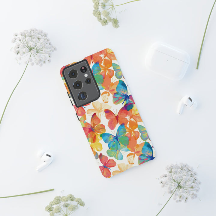 Cute Samsung Case | Cool Iphone Case | Summer Bright Butterflies, Samsung S24, S23, S22, S21, IPhone 15 Case | Iphone 14 Case, Iphone 13 Case - Studio40ParkLane