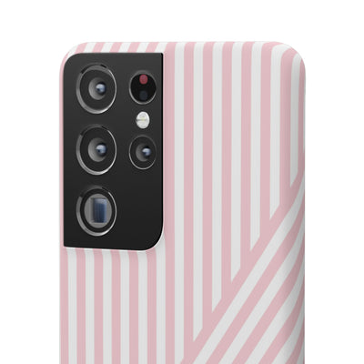 Aesthetic Sweet Pink Stripes Cute Phone Case Sleek Snap - For iPhone 17 Pro Max iPhone 16 Pro iPhone 15 Iphone 14 Plus 13 Pro 12 11 10 Gift