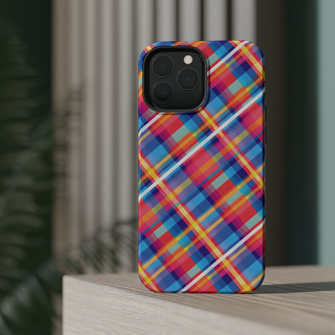 Checkered Plaid Magsafe Gift for Her Cute Phone Case for Iphone, | iPhone 16 | iPhone 15 Pro Max, Iphone 14 Pro Max, 13 12 11 10 9 8 7 - Studio40ParkLane